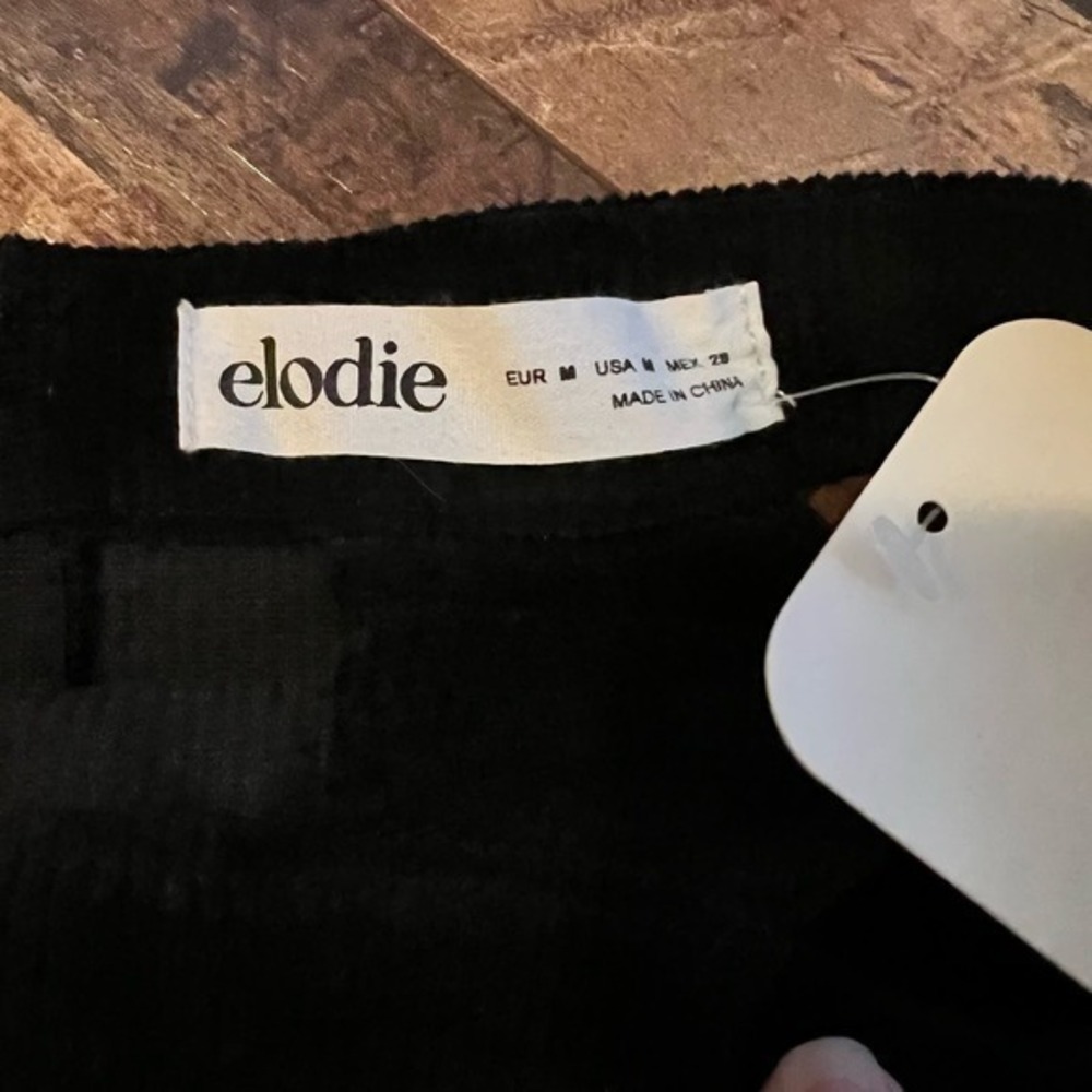 Elodie Black Corduroy Mini Skirt‎ Womens Size M Cotton Blend New with Tags - Picture 5 of 9